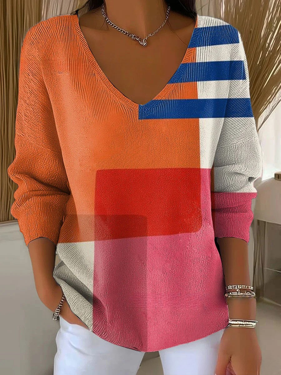 Beatrice – Pull en tricot avec décolleté en V
