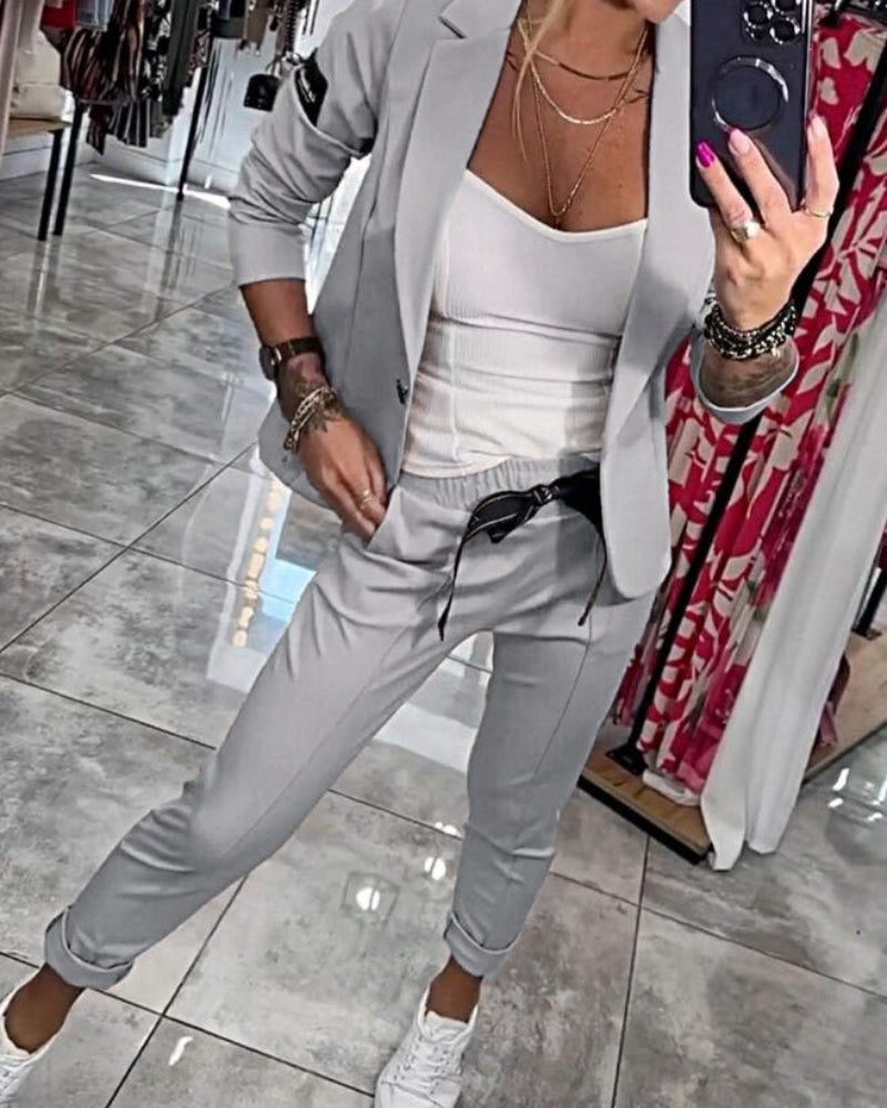 Malou - Ensemble top, veste et pantalon