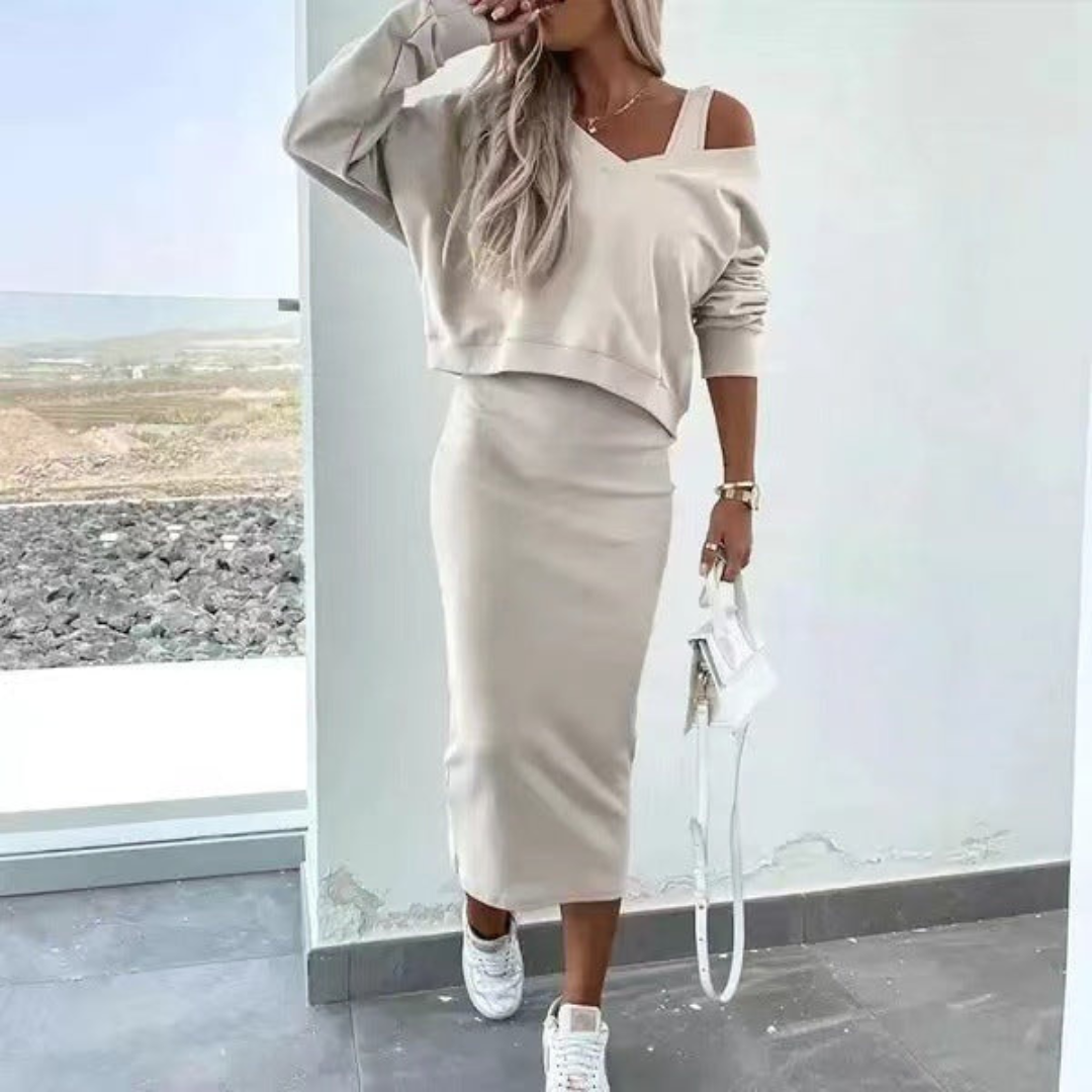 Edith™ – Ensemble top et robe pour un look élégant et confortable