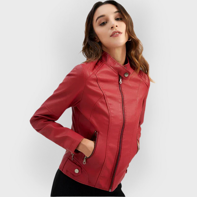 MP | Veste en cuir lisse minimaliste