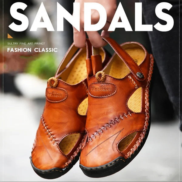 Sandales décontractées en cuir souple de qualité supérieure pour hommes - Fait main