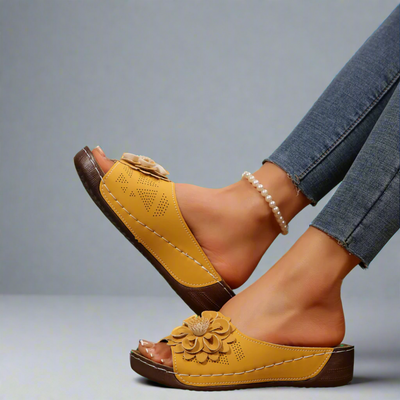 Jolanda | Sandales Orthopédiques Élégantes avec Motif Floral