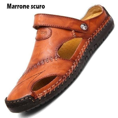 Sandales décontractées en cuir souple de qualité supérieure pour hommes - Fait main