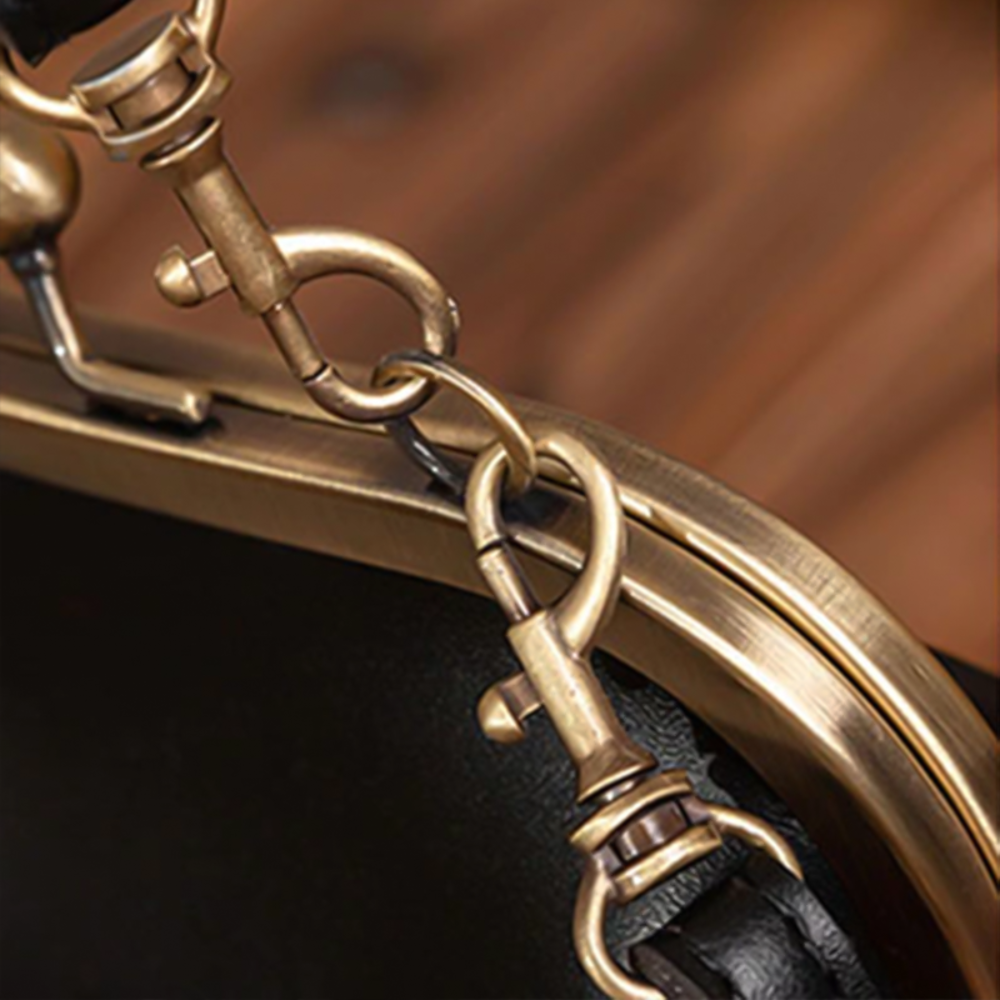 Sac Vintage à Fermeture à Baiser - Essentiel Rétro Chic