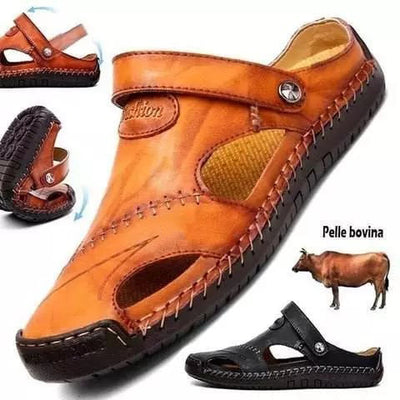 Sandales décontractées en cuir souple de qualité supérieure pour hommes - Fait main