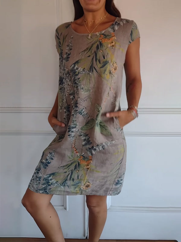 ANNELYN - ROBE CONFORTABLE À COL ROND