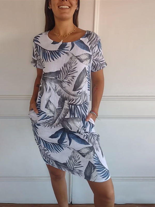 ANNELYN - ROBE CONFORTABLE À COL ROND