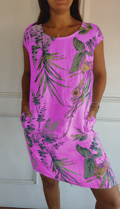 ANNELYN - ROBE CONFORTABLE À COL ROND