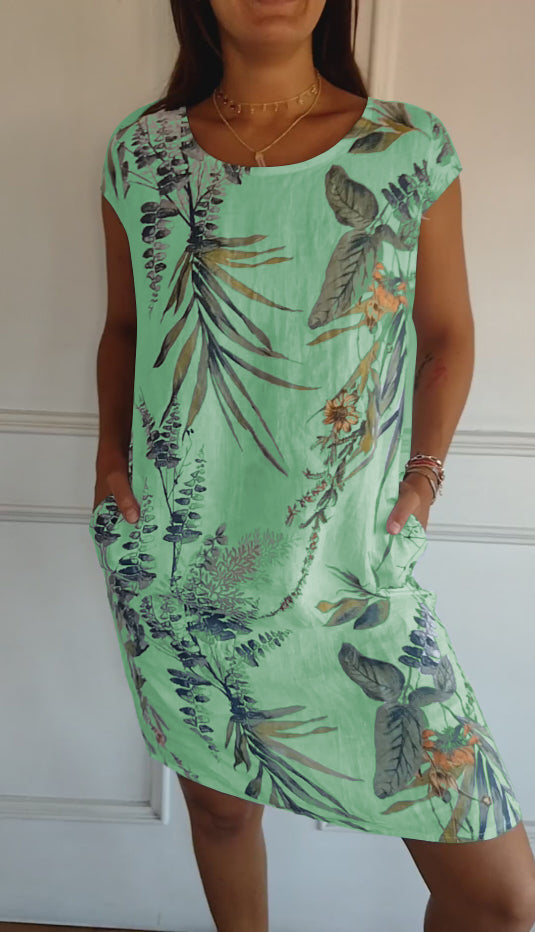 ANNELYN - ROBE CONFORTABLE À COL ROND