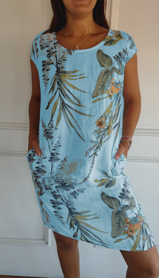 ANNELYN - ROBE CONFORTABLE À COL ROND