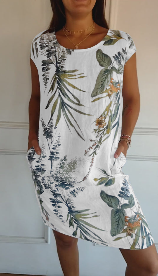 ANNELYN - ROBE CONFORTABLE À COL ROND