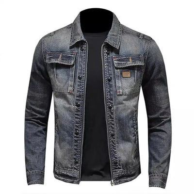 Radeko - Veste en jean pour homme Slim Fit