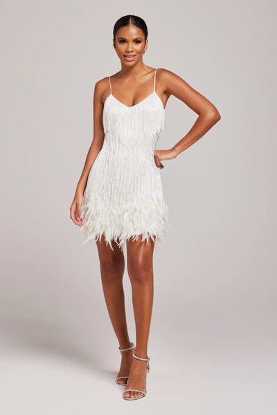 Brielle - Mini robe en plumes