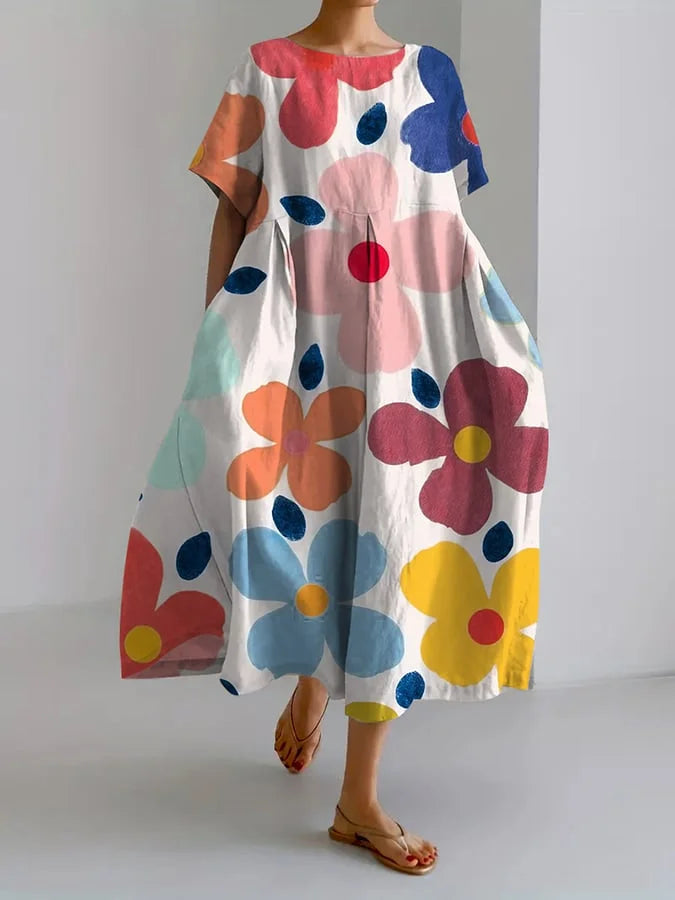 MP™ VALENTINA | Robe Fleurie d'Été avec Coupe Flatteuse et Liberté de Mouvement