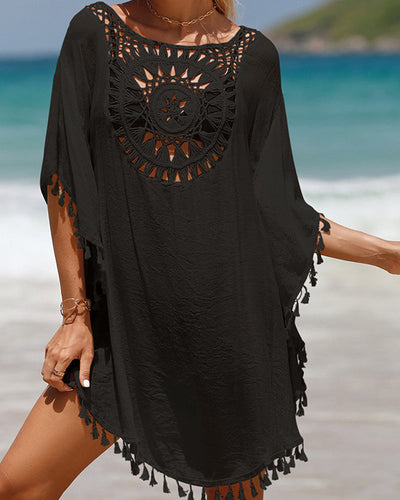 MP Couverture de plage avec pompons
