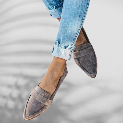 MALINA™ | Mocassins en daim à forme pointue