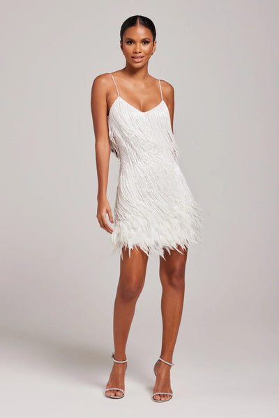 Brielle - Mini robe en plumes