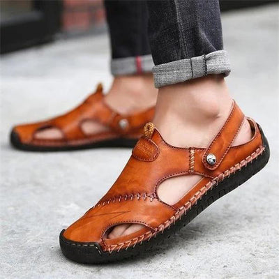 Sandales décontractées en cuir souple de qualité supérieure pour hommes - Fait main