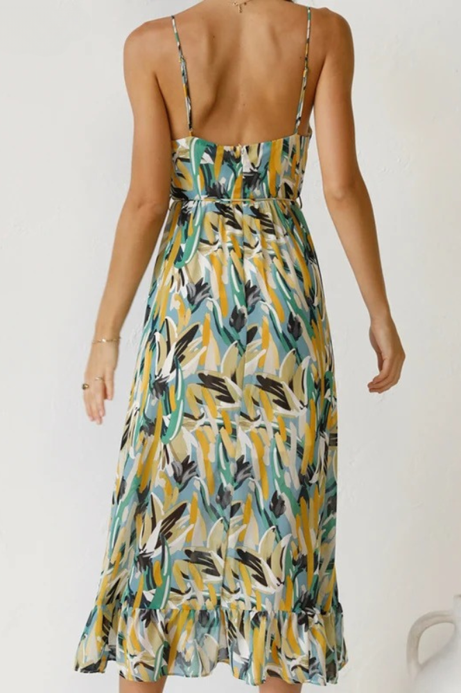 Chiara | Robe midi tendance aux couleurs vives pour femmes