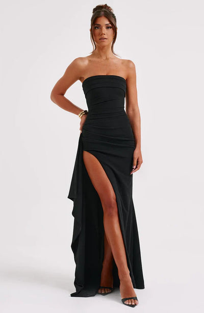 Stacy | Robe maxi sans épaules