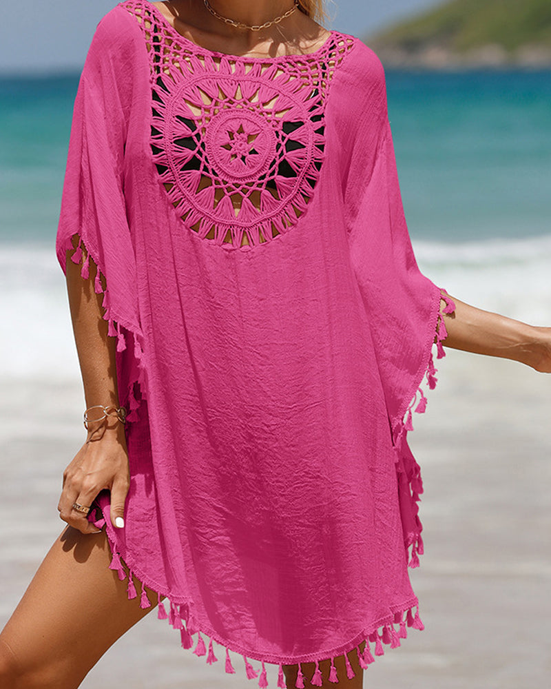 MP Couverture de plage avec pompons