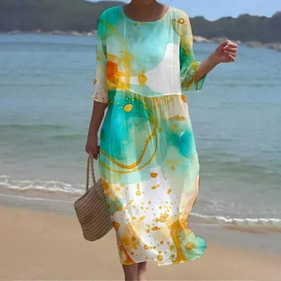 MIRANDA - ROBE ÉLÉGANTE À IMPRIMÉ FLORAL