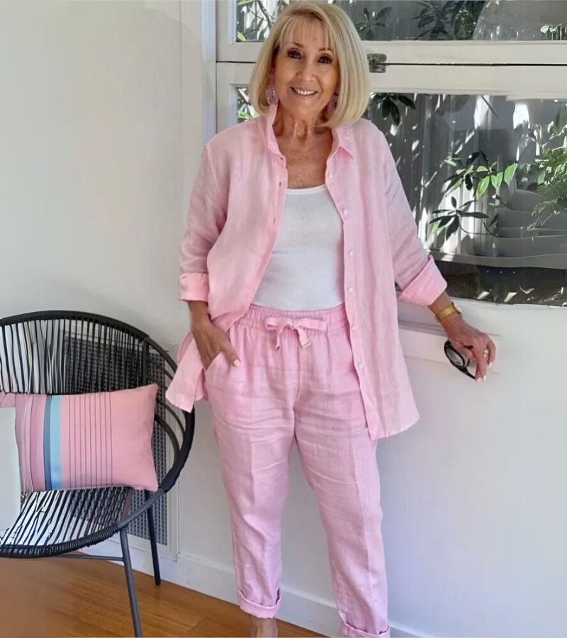 MARTINA | Ensemble chemise et pantalon en lin-coton
