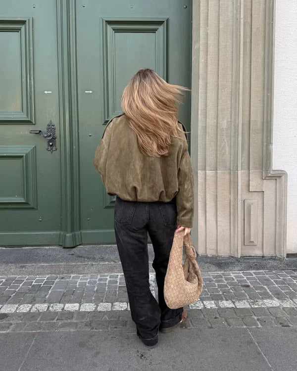 LUMIÈRE | BOMBER EN FAUX SUÈDE