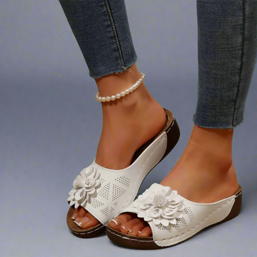 Jolanda | Sandales Orthopédiques Élégantes avec Motif Floral