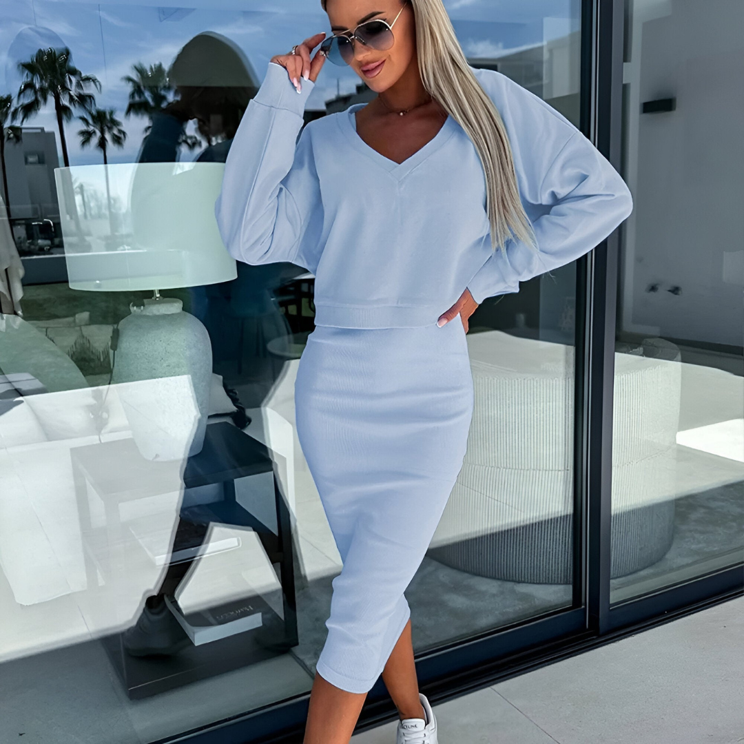 Edith™ – Ensemble top et robe pour un look élégant et confortable