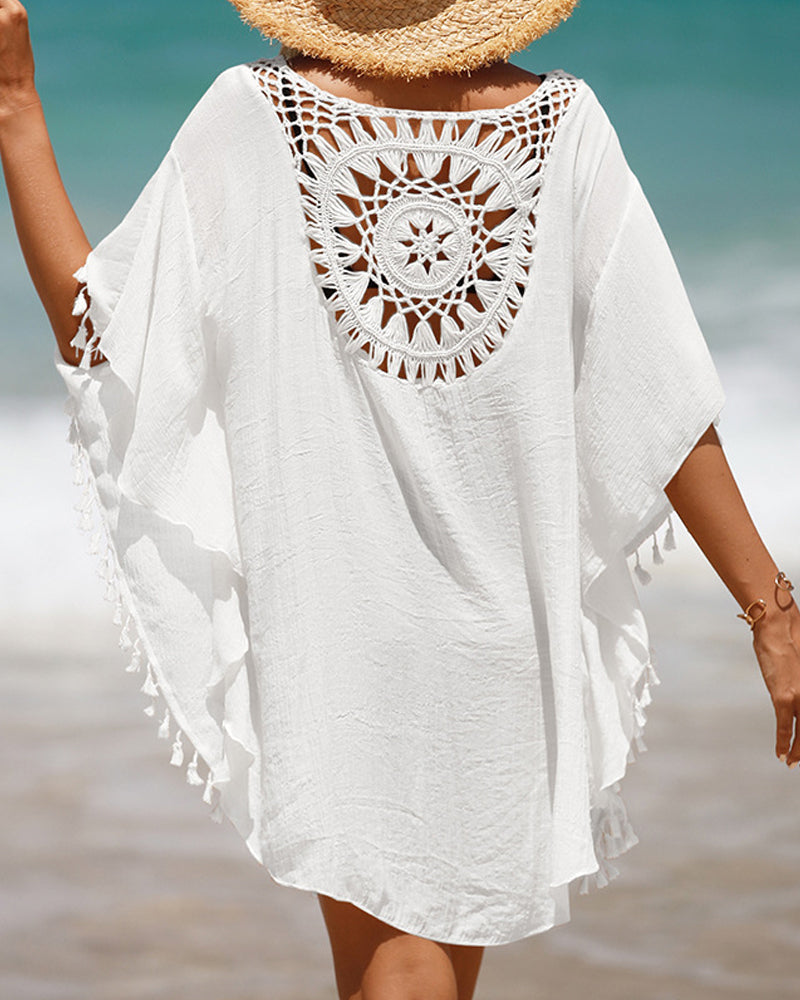 MP Couverture de plage avec pompons