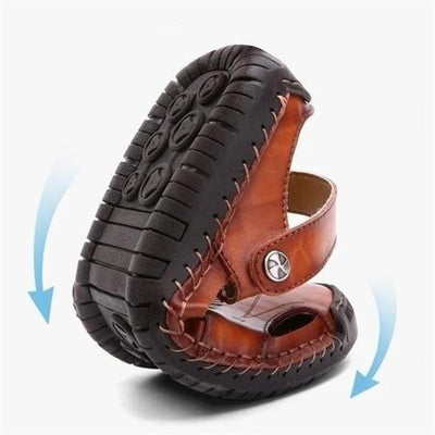 Sandales décontractées en cuir souple de qualité supérieure pour hommes - Fait main