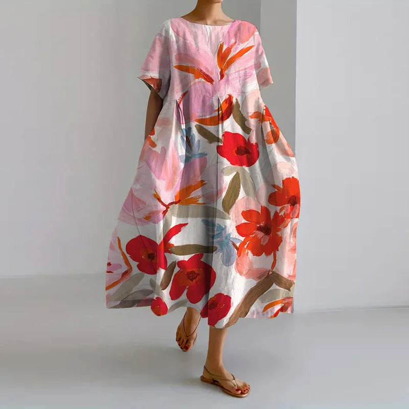 MP™ VALENTINA | Robe Fleurie d'Été avec Coupe Flatteuse et Liberté de Mouvement.