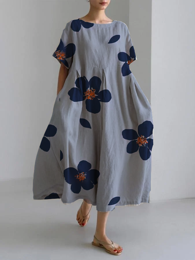 MP™ RAFFAELLA | Robe Longue Fleurie avec Coupe Décontractée et Détails Élégants pour des Journées Chics