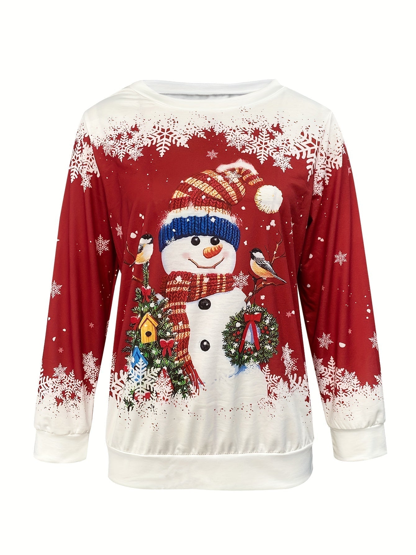 SnowyGlow™ - Pull d'Hiver Chaleureux avec Design de Bonhomme de Neige