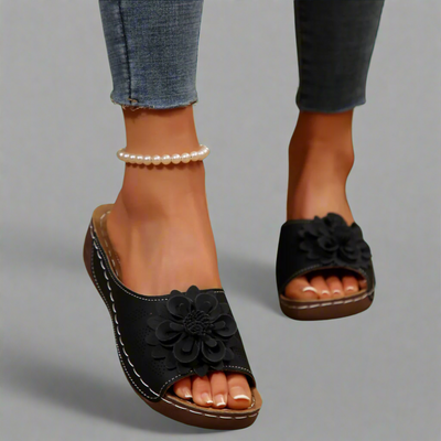 Jolanda | Sandales Orthopédiques Élégantes avec Motif Floral