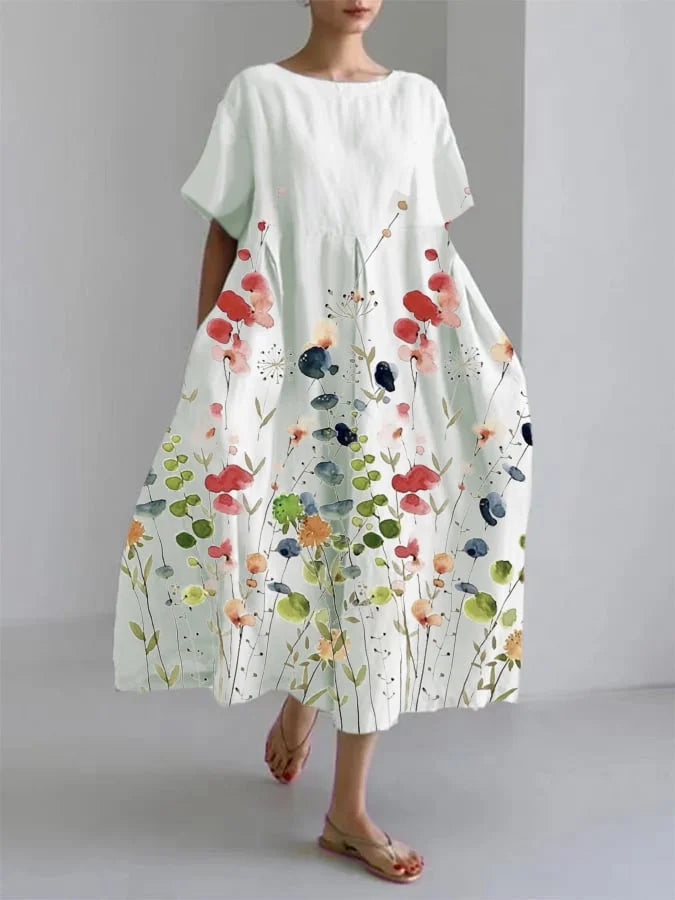 MP™ LILIANA | Robe Longue Décontractée avec Liberté de Mouvement et Style Floral pour les Journées d'Été