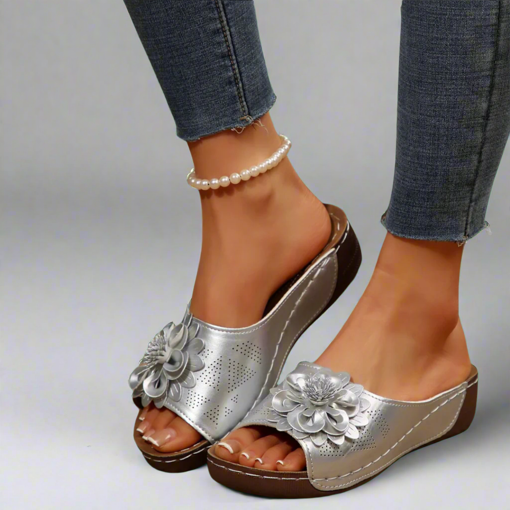 Jolanda | Sandales Orthopédiques Élégantes avec Motif Floral