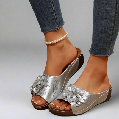 Jolanda | Sandales Orthopédiques Élégantes avec Motif Floral