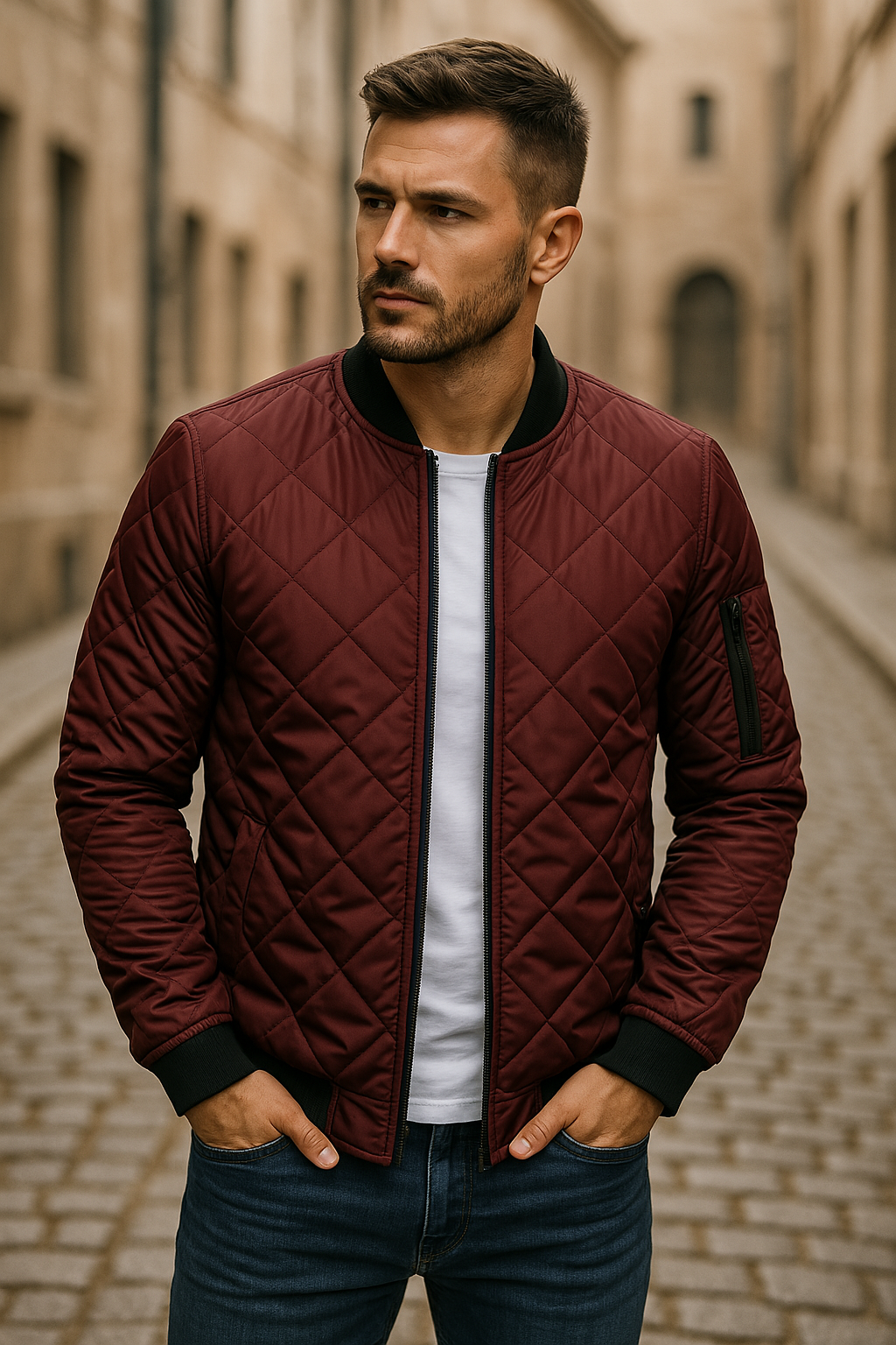 Han - Veste en Coton à Motif Losange