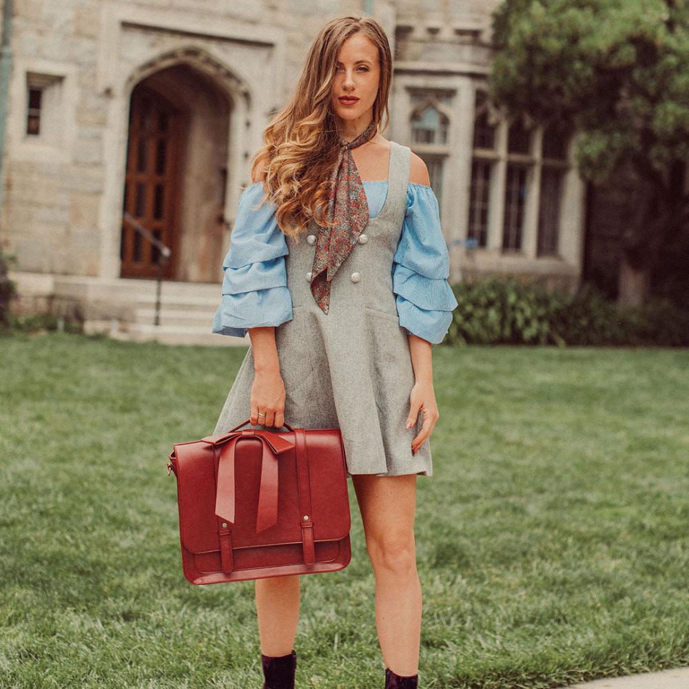 Knoten | Sac Retro Twist en Bleu-Rose