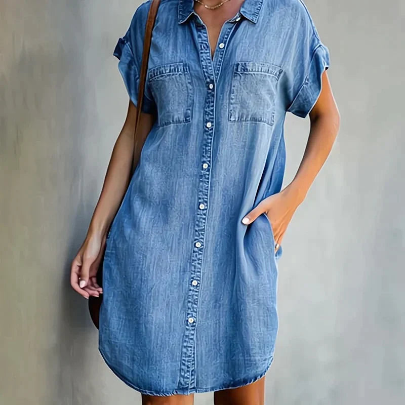 AUBREE™ – ROBE DÉCONTRACTÉE EN JEAN