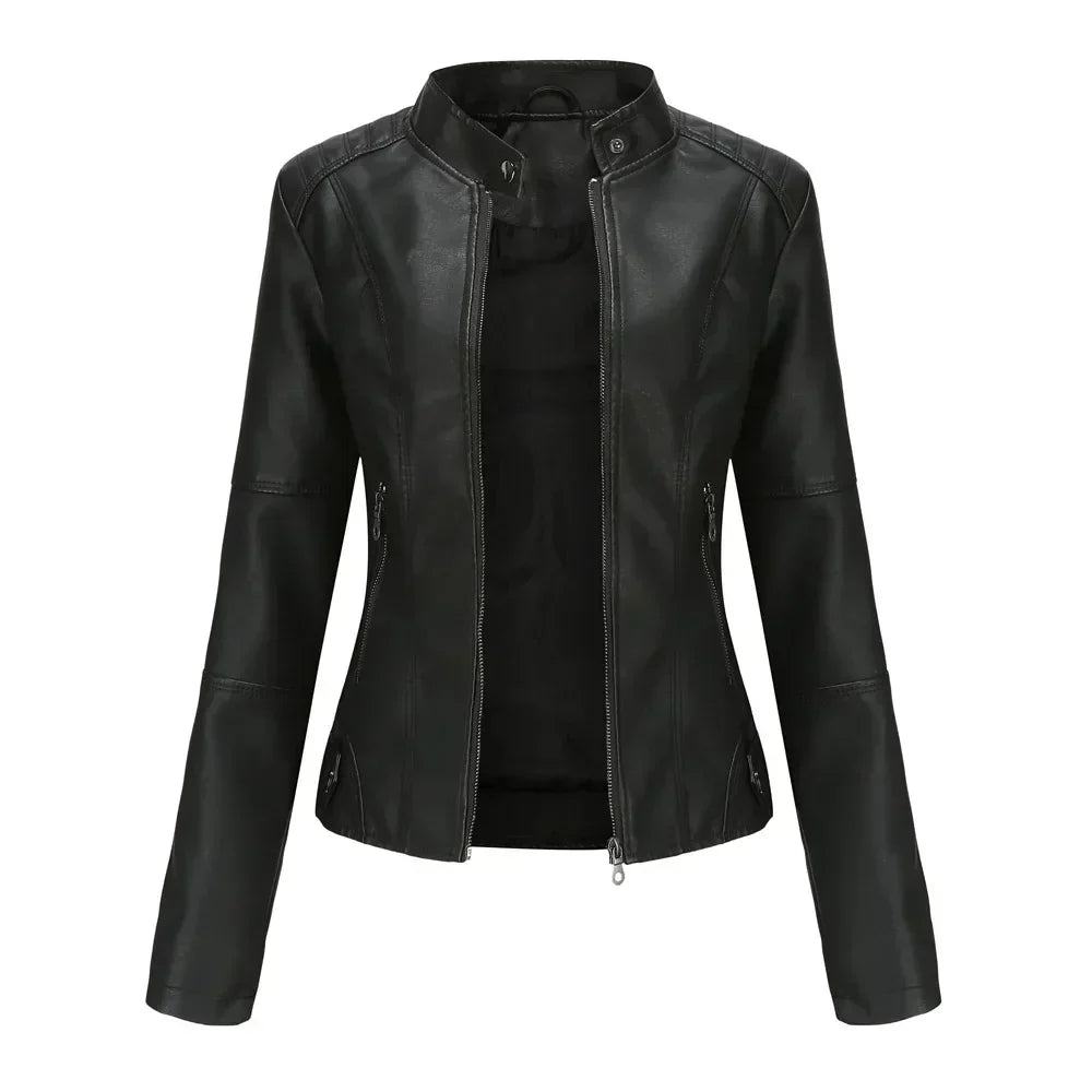 MP | Veste en cuir lisse minimaliste