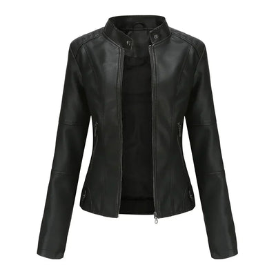 MP | Veste en cuir lisse minimaliste