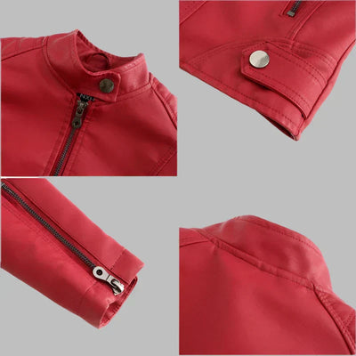 MP | Veste en cuir lisse minimaliste