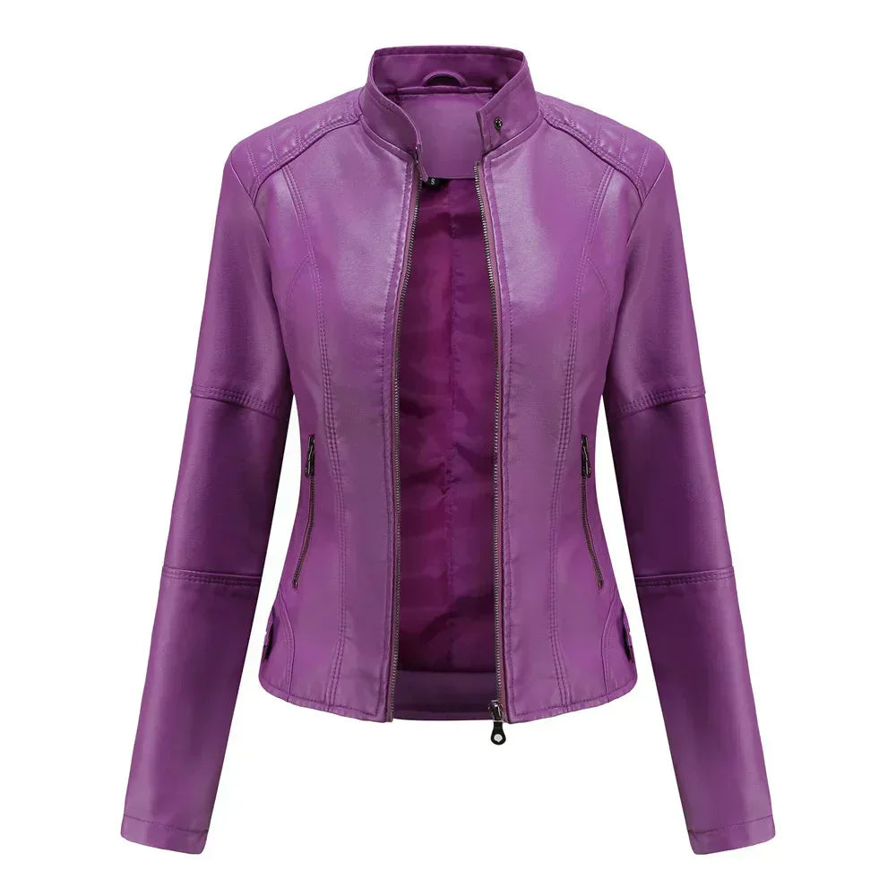 MP | Veste en cuir lisse minimaliste