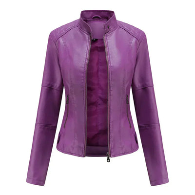 MP | Veste en cuir lisse minimaliste
