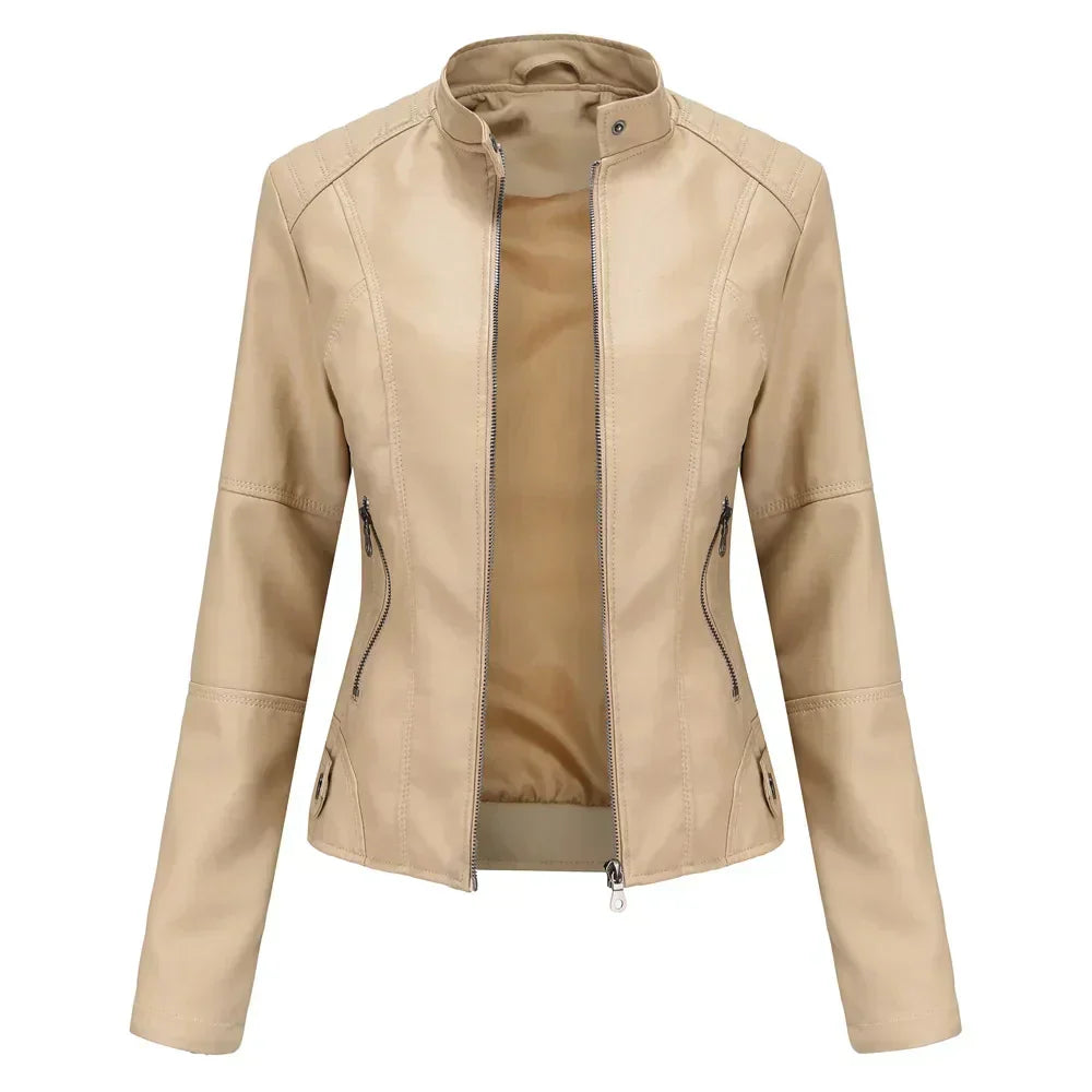 MP | Veste en cuir lisse minimaliste