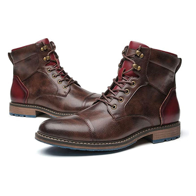 Lukas - Bottes oxford classiques en cuir vegan pour homme