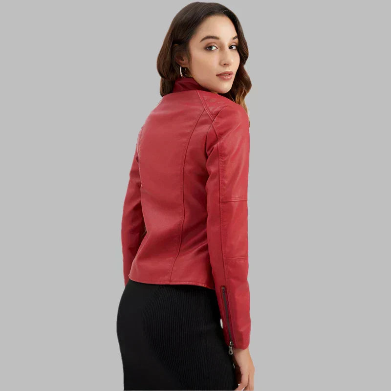MP | Veste en cuir lisse minimaliste
